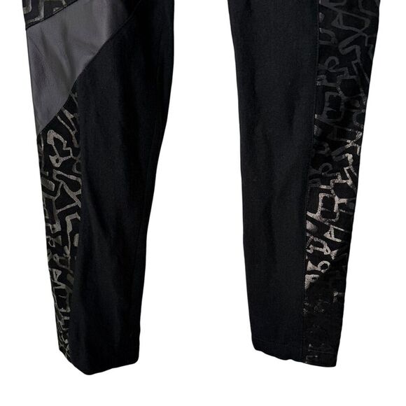 Milano Pants Womens Medium Black Leather Wool 80s 90s High Waist Vintage Punk - Picture 4 of 10